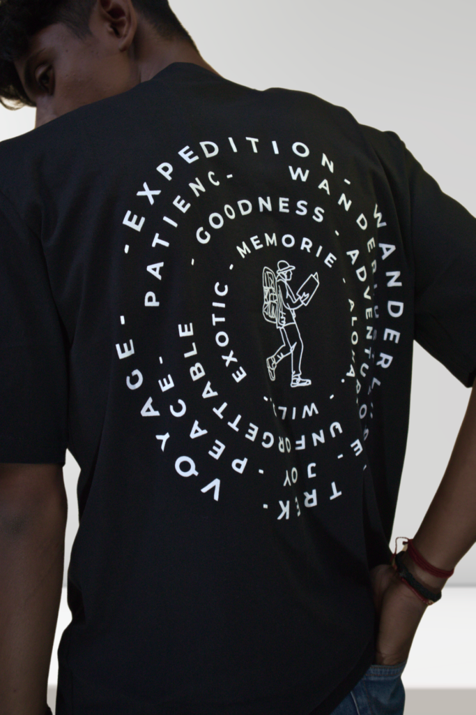 Black Trekking T-Shirt - amteez.store